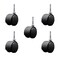 Service Caster 2-3/8'' Chair Casters Nylon Hood Twin Wheel 5/16'' Grip Neck Stem, 5PK SCC-GN02S60-NYS-5 - alternate 1